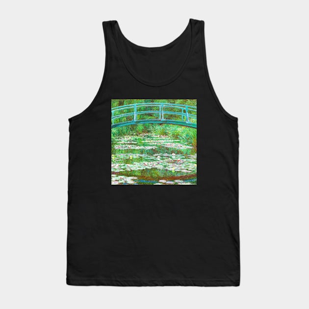 Claude Monet Japanese Footbridge famous art painting Tank Top by CONCEPTDVS